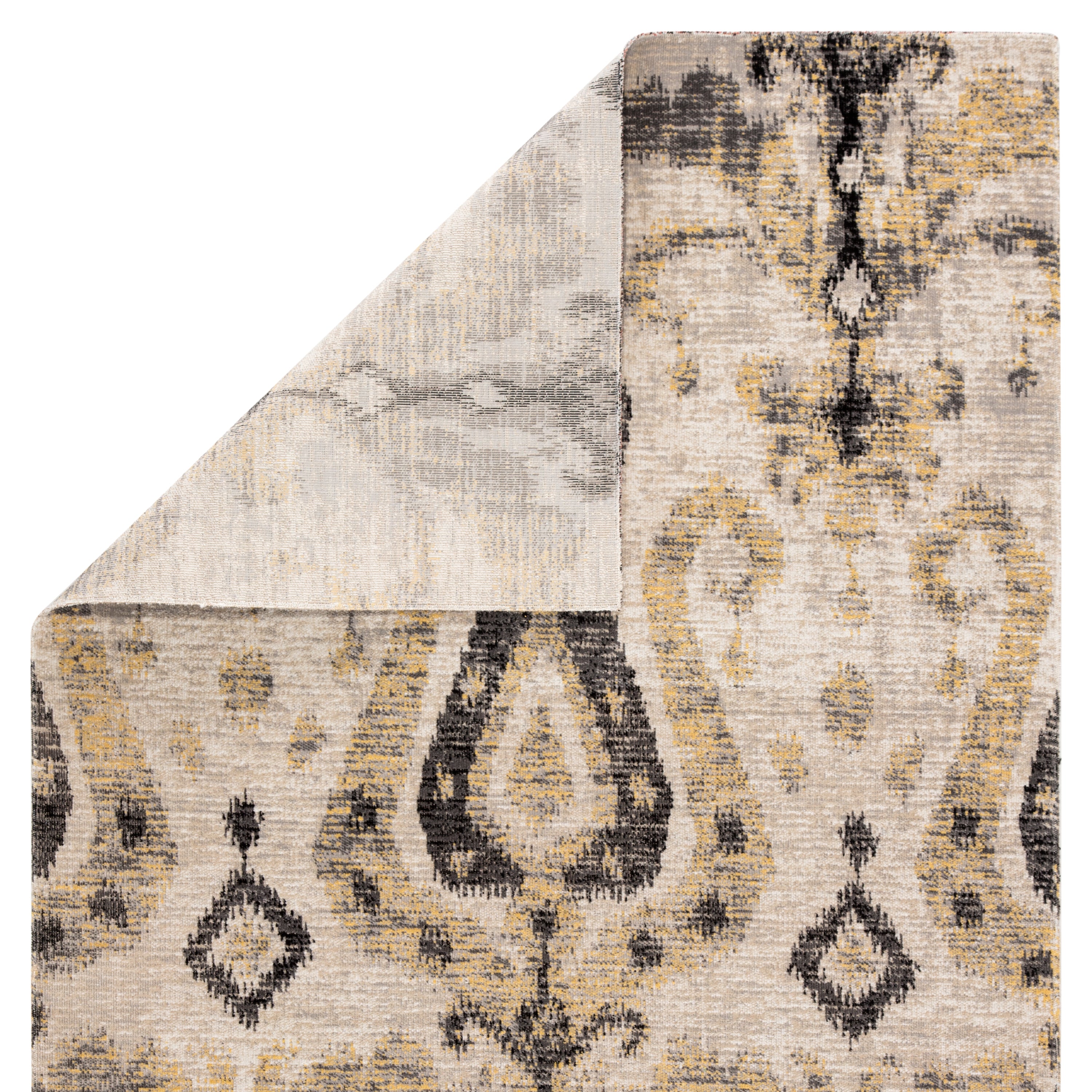 Zenith Indoor/ Outdoor Ikat Gray & Yellow Area Rug