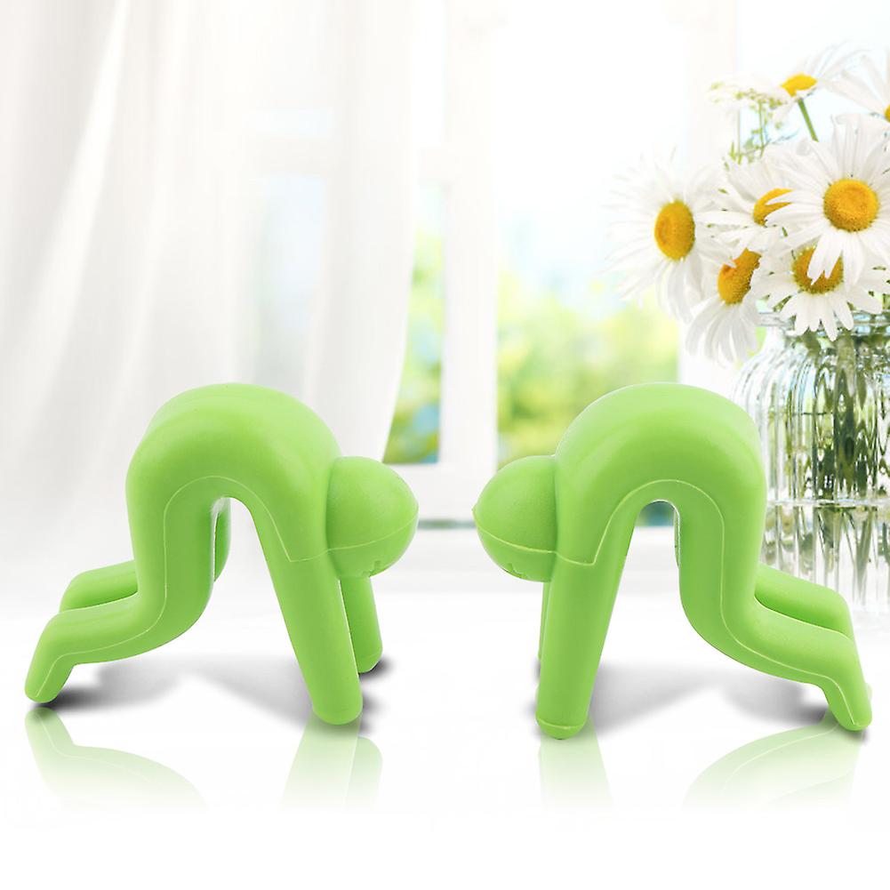 Silicone Clip Pot Lid Phone Holder Raise The Lid Prevent Pot Overflow(green)