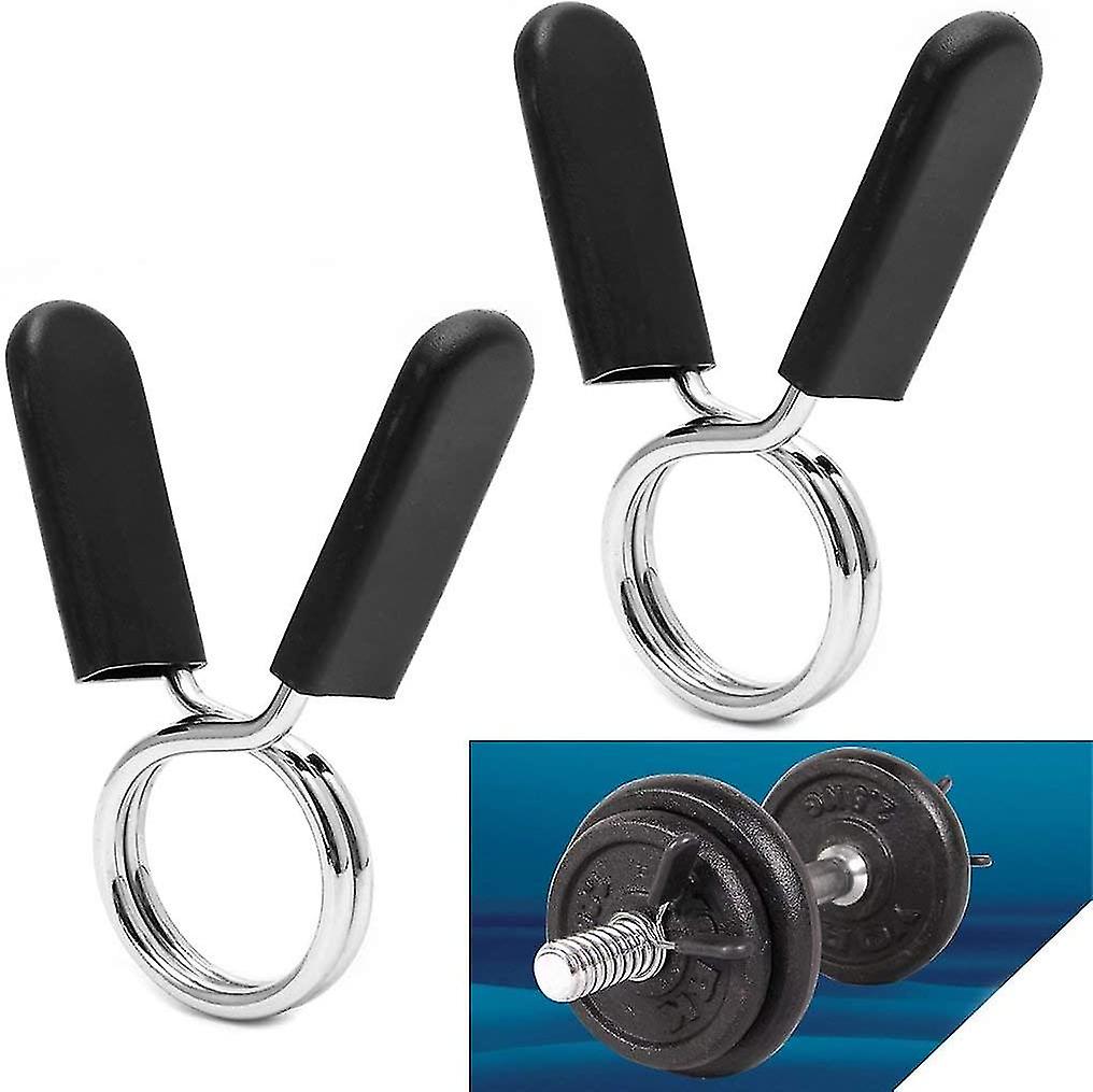 Multiple Size Spring Clamps For Olympic Barbells，gym Equipment-please Check Your Bar Diameter Before Ordering-(25mm)(3 Pairs)