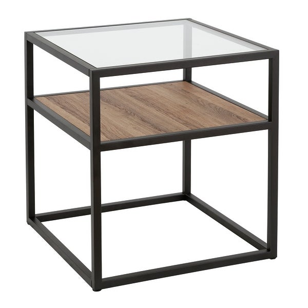 Carbon Loft Pontmercy Bronze/ Oak Side Table