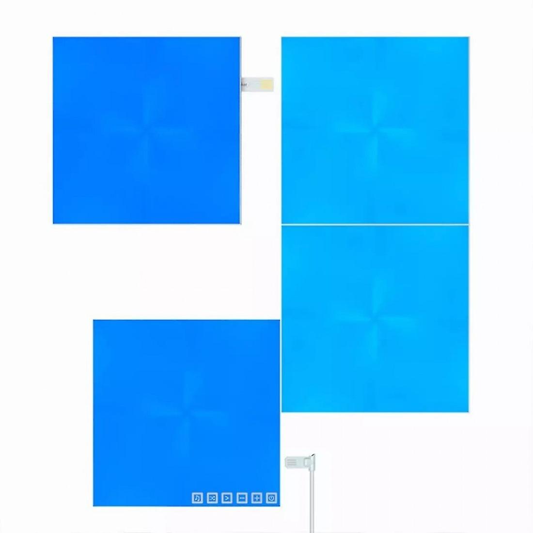 Canvas 4pack Wifi Smart Led Light Kit Diy Night Lamp Touch Voice App Control 16 Million Color Work With Homekit Alexa Google Home