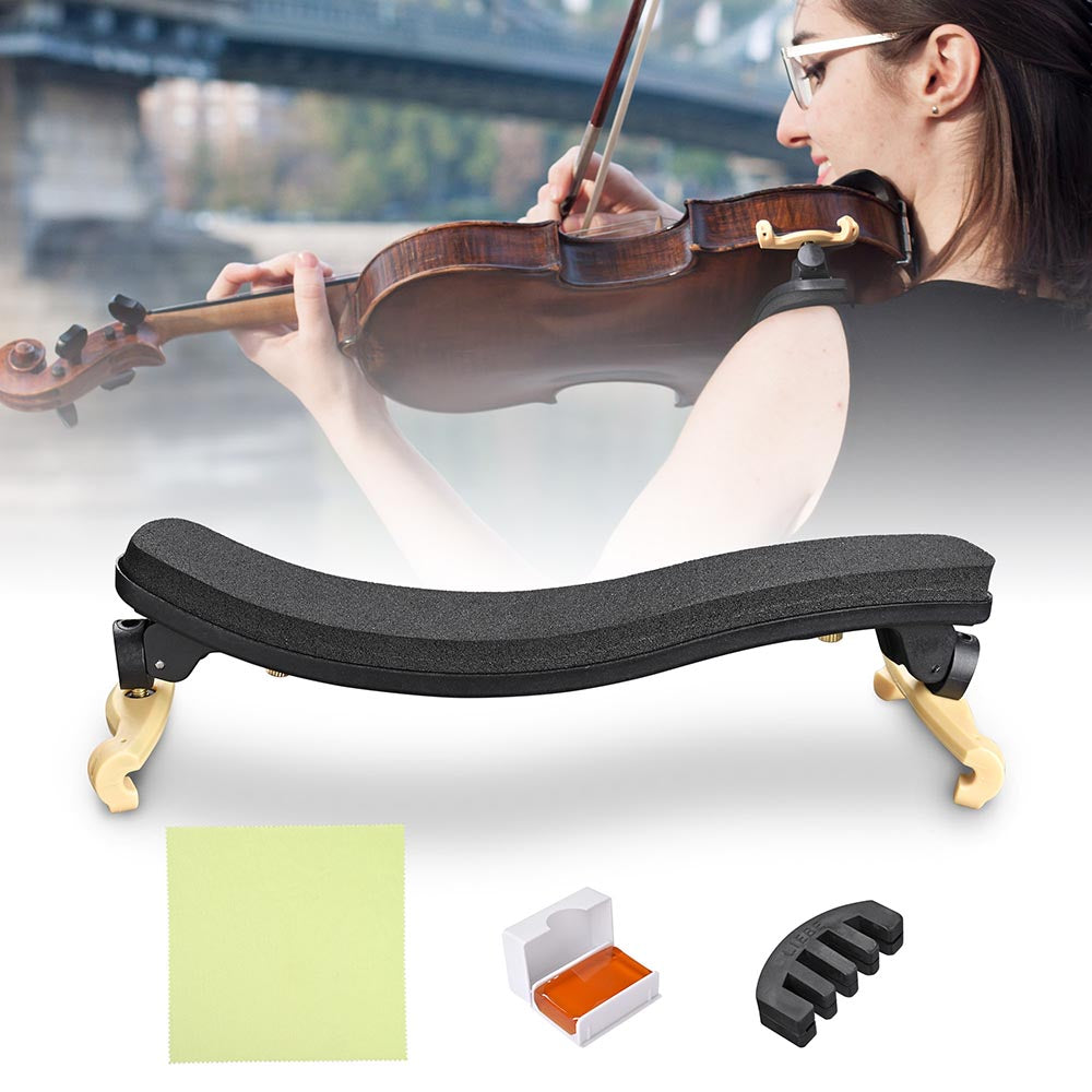 Yescom 3/4-4/4 Violin Shoulder Rest with Adjustable Feet Nylon Black