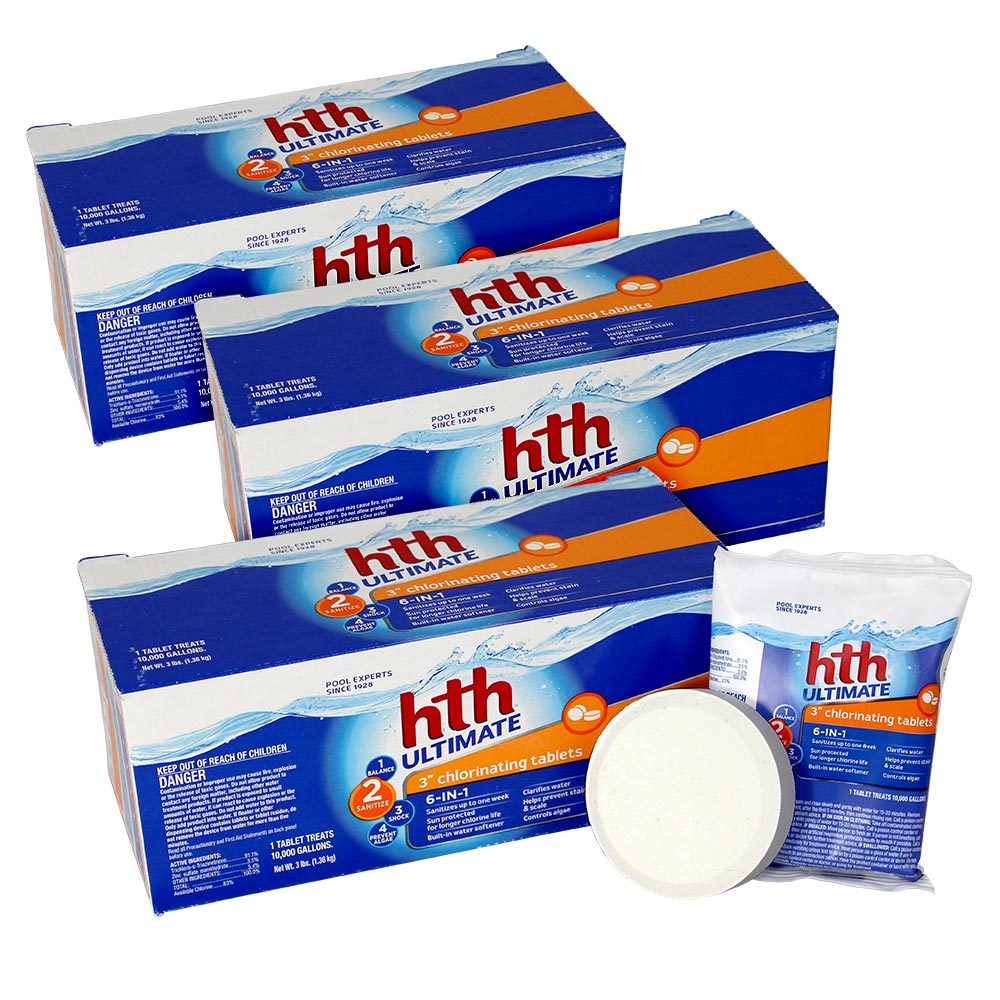 HTH Ultimate 3′′ Tablets – 3 x 3 Lbs (9 Lbs)