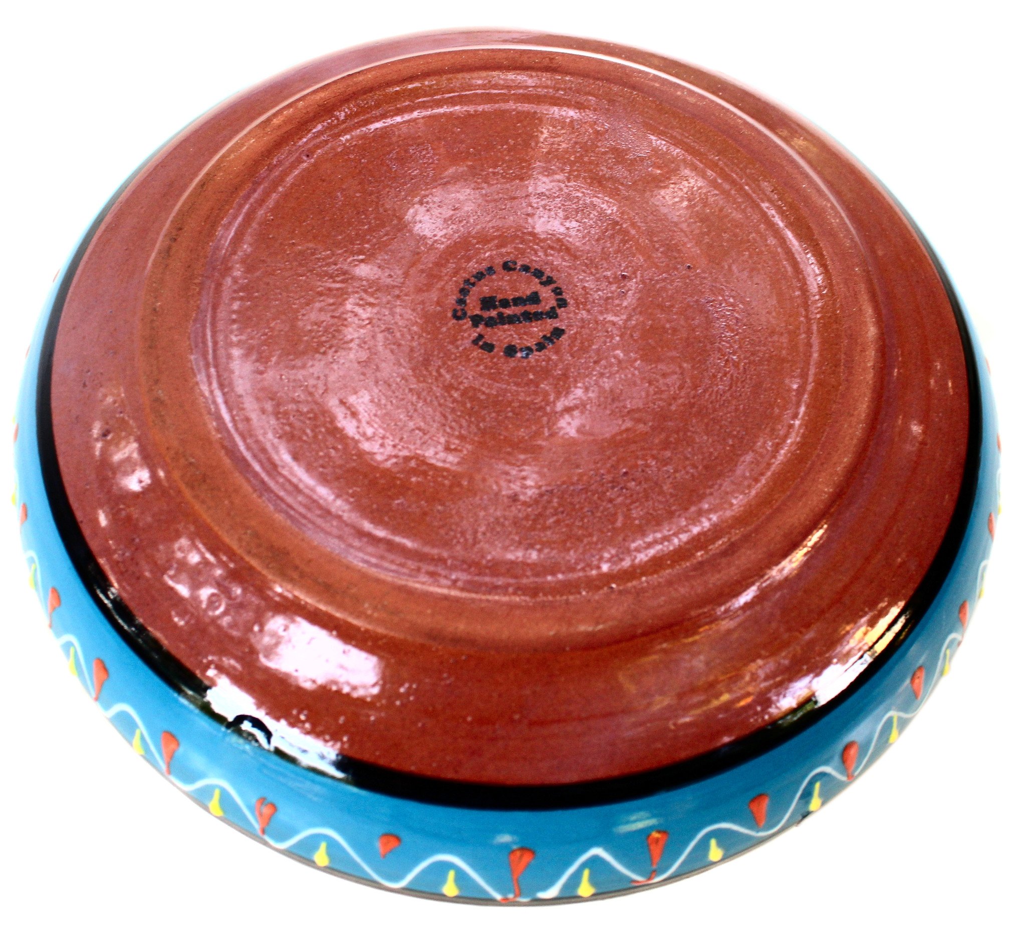 Terracotta Blue， Serving Dish - Hand Painted From Spain