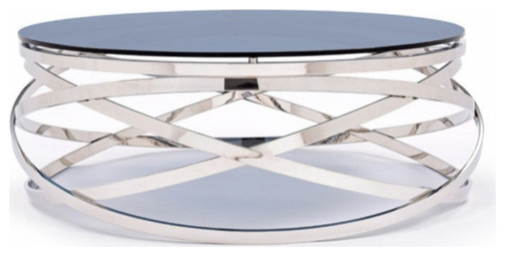 Andria Contemporary Smoked Glass Coffee Table   Contemporary   Coffee Tables   by Rustic Home Furniture Deco  Houzz