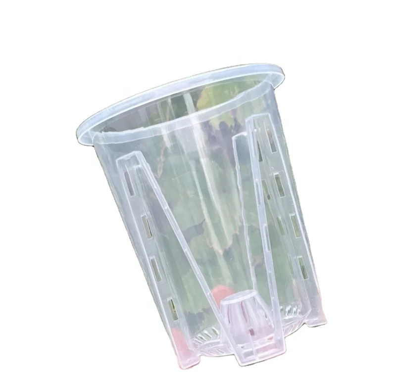 Factory Wholesale Orchid Pots with Holes Clear Plastic Plant Pot Flower Pots Outdoor and Indoor Use 5.5 inch