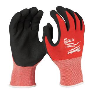 MW Medium Red Nitrile Level 1 Cut Resistant Dipped Work Gloves (30-Pack) 48-22-8901X30