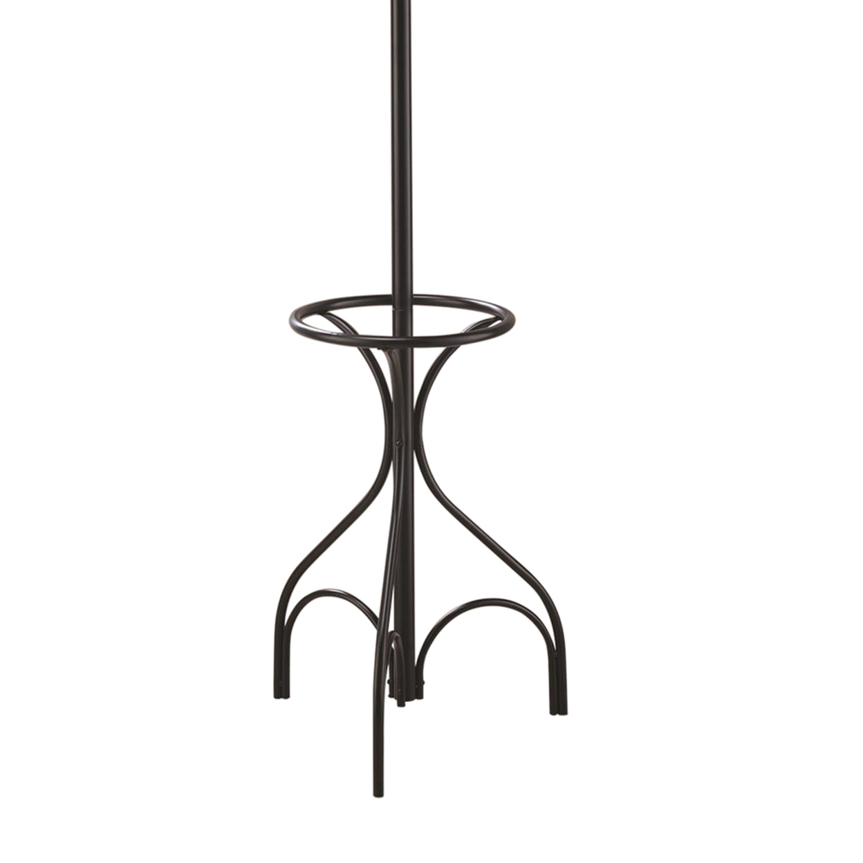 Coaster Company 4-Hook Coat Rack with Umbrella Stand， Black