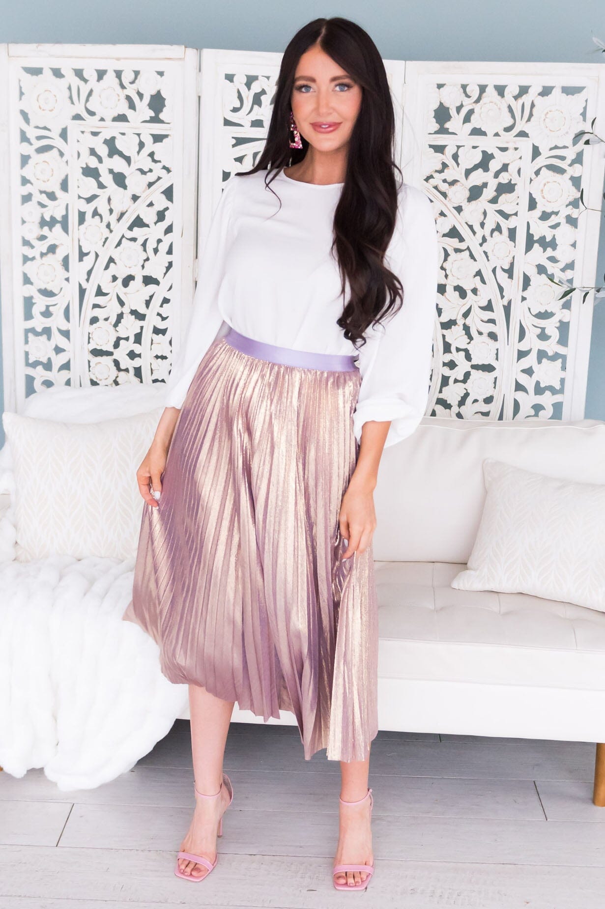 Shine Bright Darling Modest Pleat Skirt