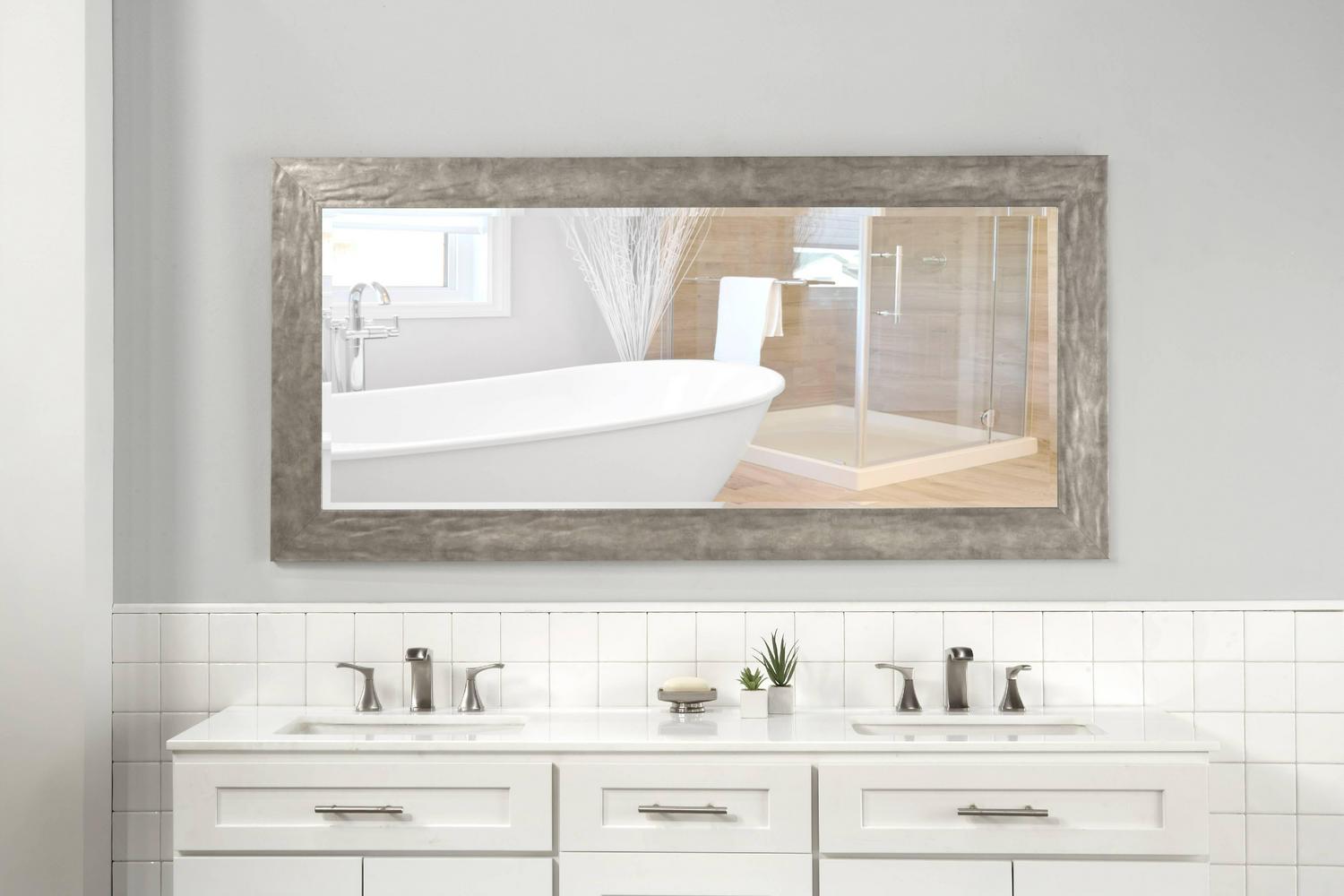 Sandberg Furniture Hammered Metal Full Length Floor Mirror 8211 31W x 65H in  Crowdfused