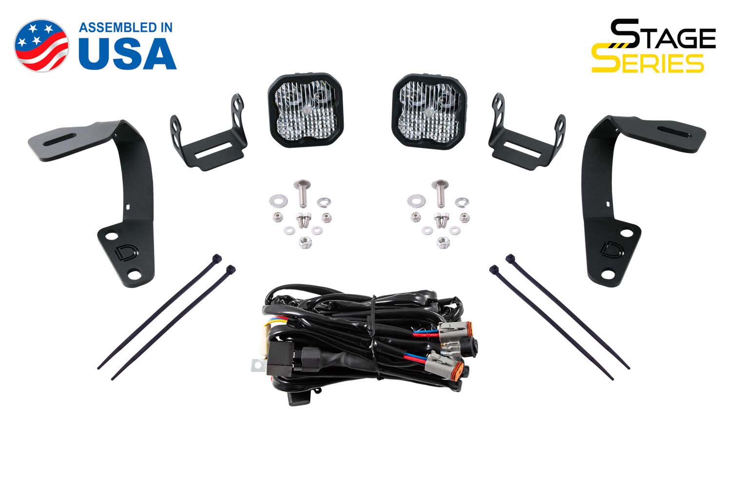 SS3 LED Ditch Light Kit for 2010-2021 Toyota 4Runner Sport Yellow Combo Diode Dynamics