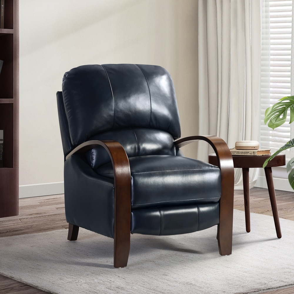 Alexandra Genuine Leather Manual Recliner