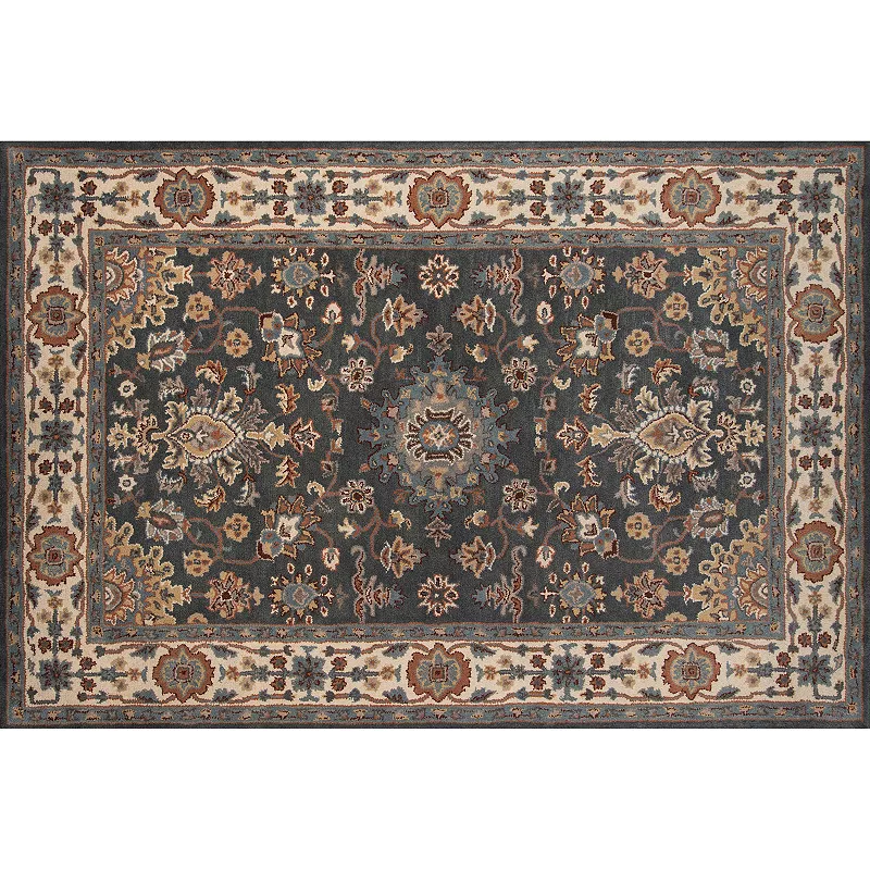 Momeni Tudor Ewan Framed Floral Wool Rug