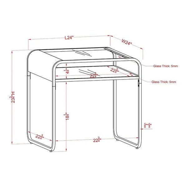 Furniture of America Watler Contemporary 24-inch 1-shelf Side Table