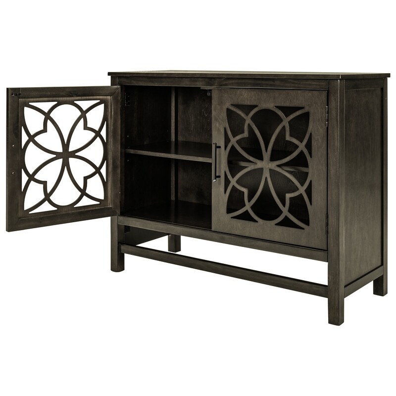 Accent locker with adjustable shelves  French wood sideboard and buffet table