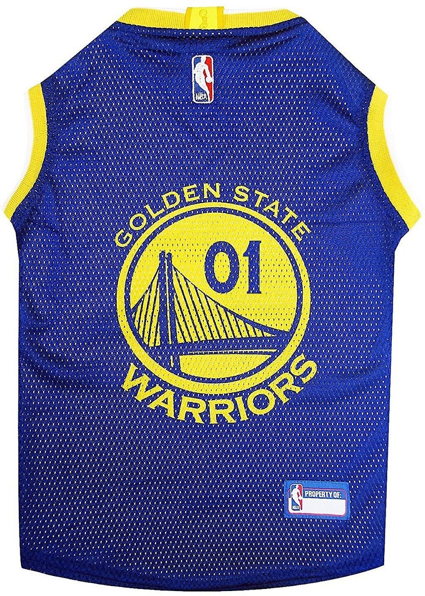 Pets First NBA Dog and Cat Jersey， Golden State Warriors