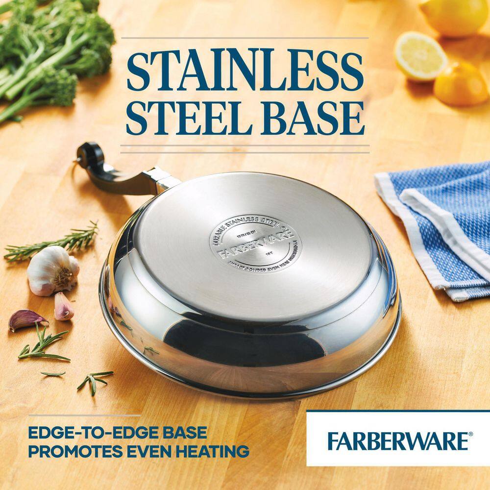 Farberware Classic Series 2-Piece Stainless Steel Stovetop Skillet Set 71229