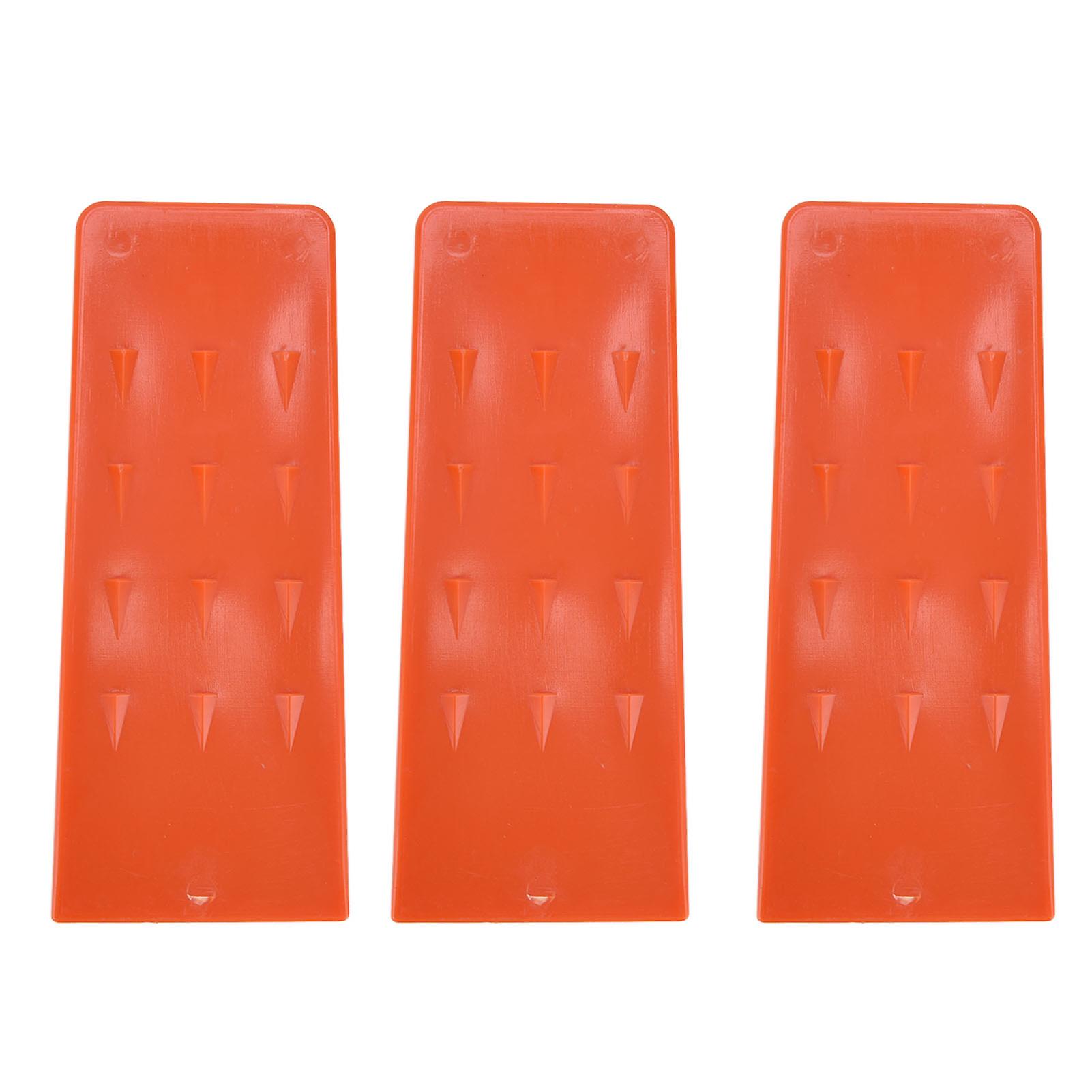 3pcs 8in Felling Wedges Spiked Plastic Safe Logging Tools For Chainsaws Tree Cutting