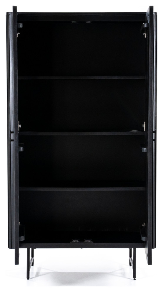 Black Mango Wood Cabinet  Eleonora Remi   Industrial   Accent Chests And Cabinets   by Oroa   Distinctive Furniture  Houzz