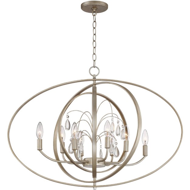 Wide Modern Open Orb Frame 8 light Fixture For Dining Room Kitchen Island