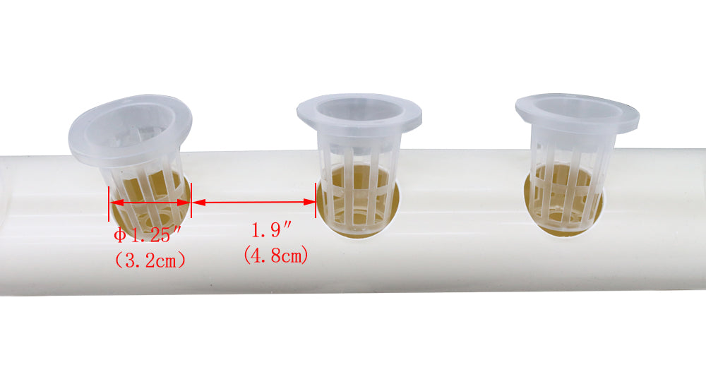 TECHTONGDA Hydroponic 54 Holes Site Grow Kit Double Side 6 Pipe Vegetable Planter Garden Indoor Plant Grow System