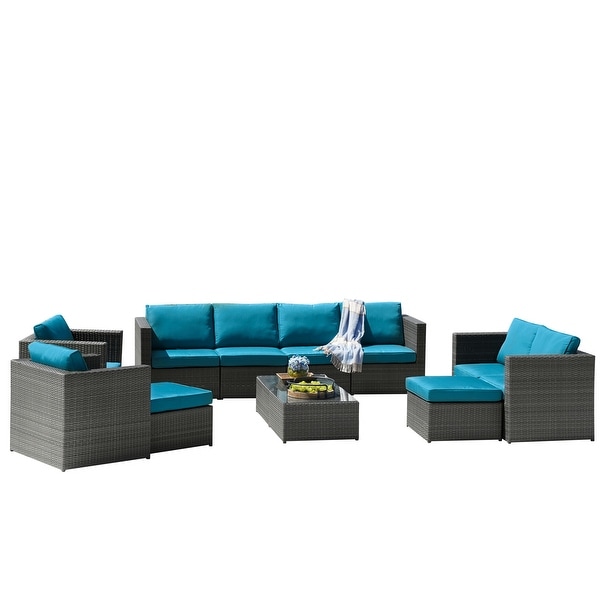 Corvus Trey 12piece Sectional Wicker Patio Sofa Set