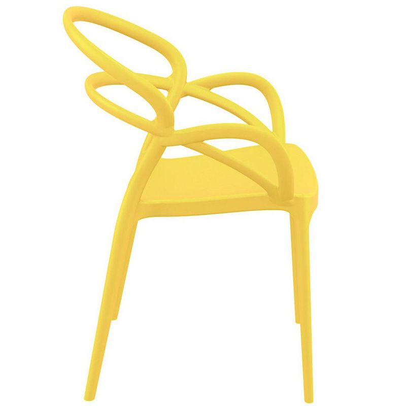 33 Yellow Outdoor Patio Round Dining Arm Chair