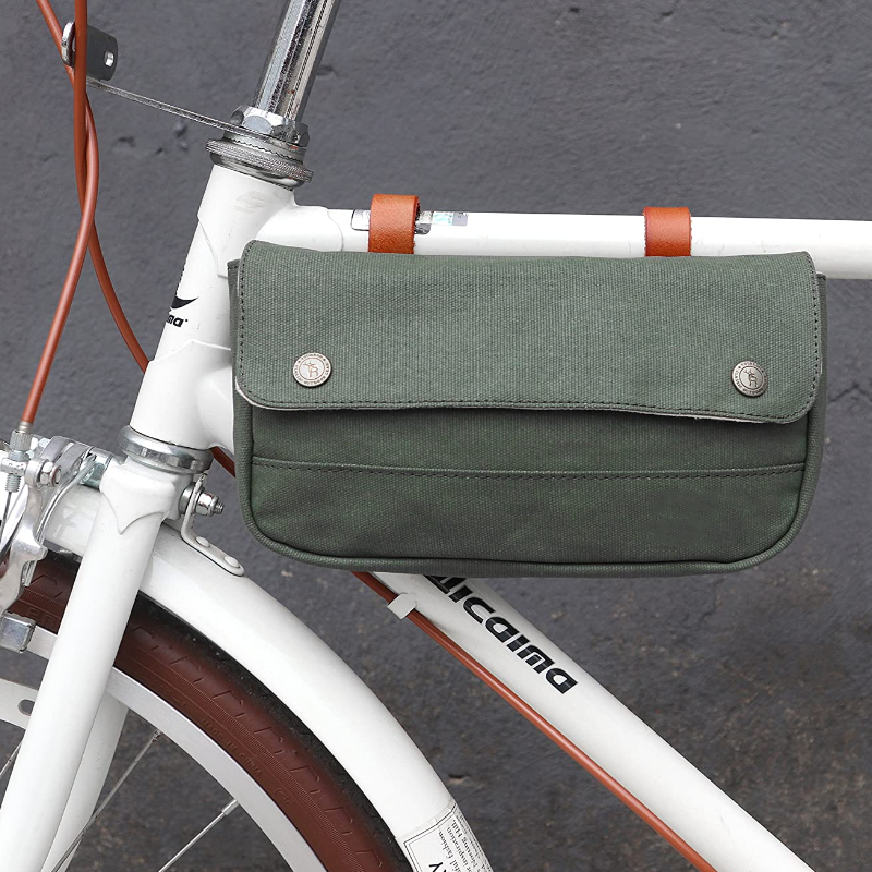 Water Proof Bicycle Rear Rack Bag Good Quality Canvas Bike Panniers Bicycle Front Tube Pouch for Riding