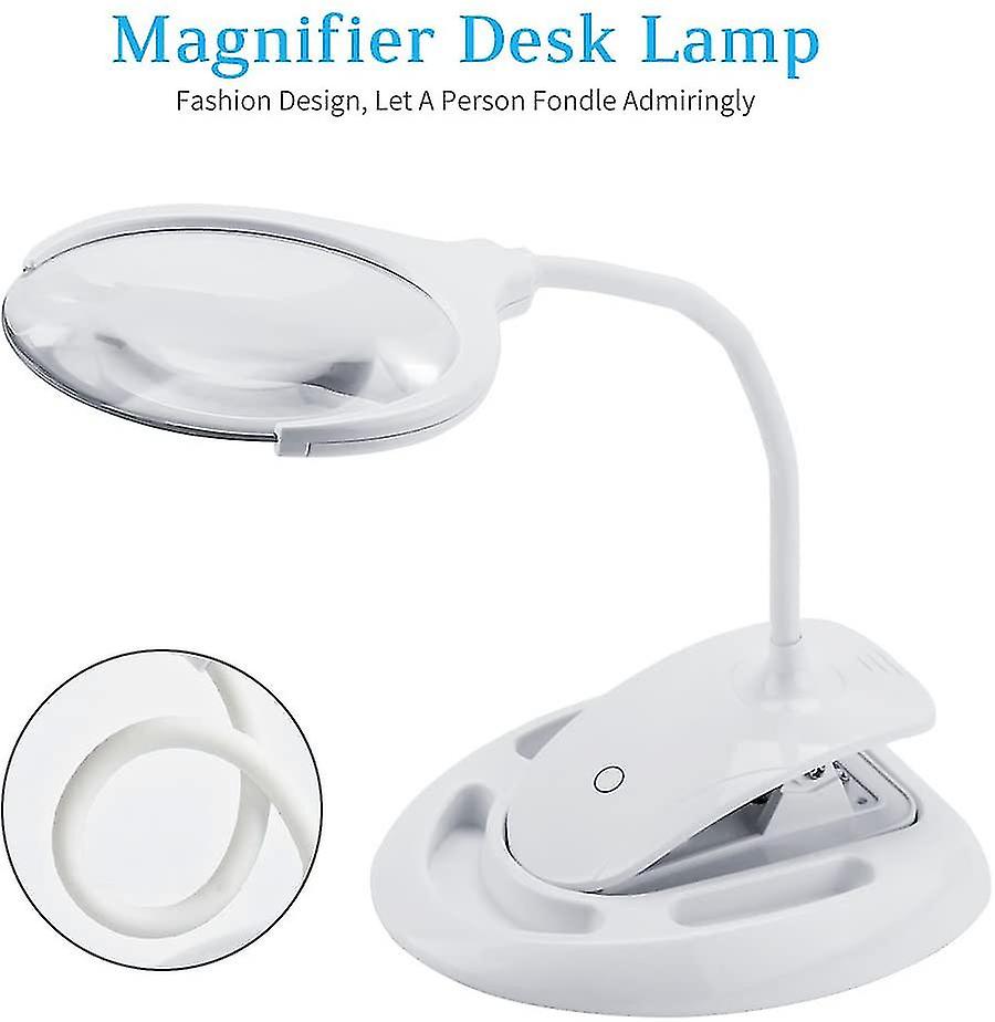 Led Lighted Magnifier， Usb Rechargeable Rechargeable Magnifier Luminance Adjustable Flexible Silicon