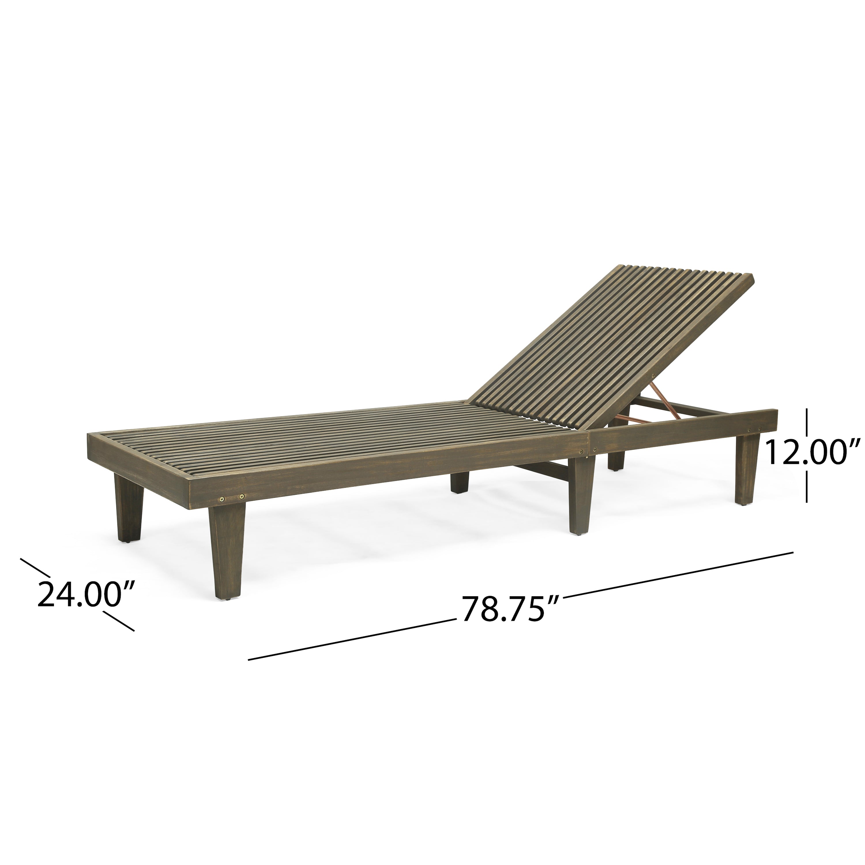 Addisyn Outdoor Wooden Chaise Lounge (Set of 2)