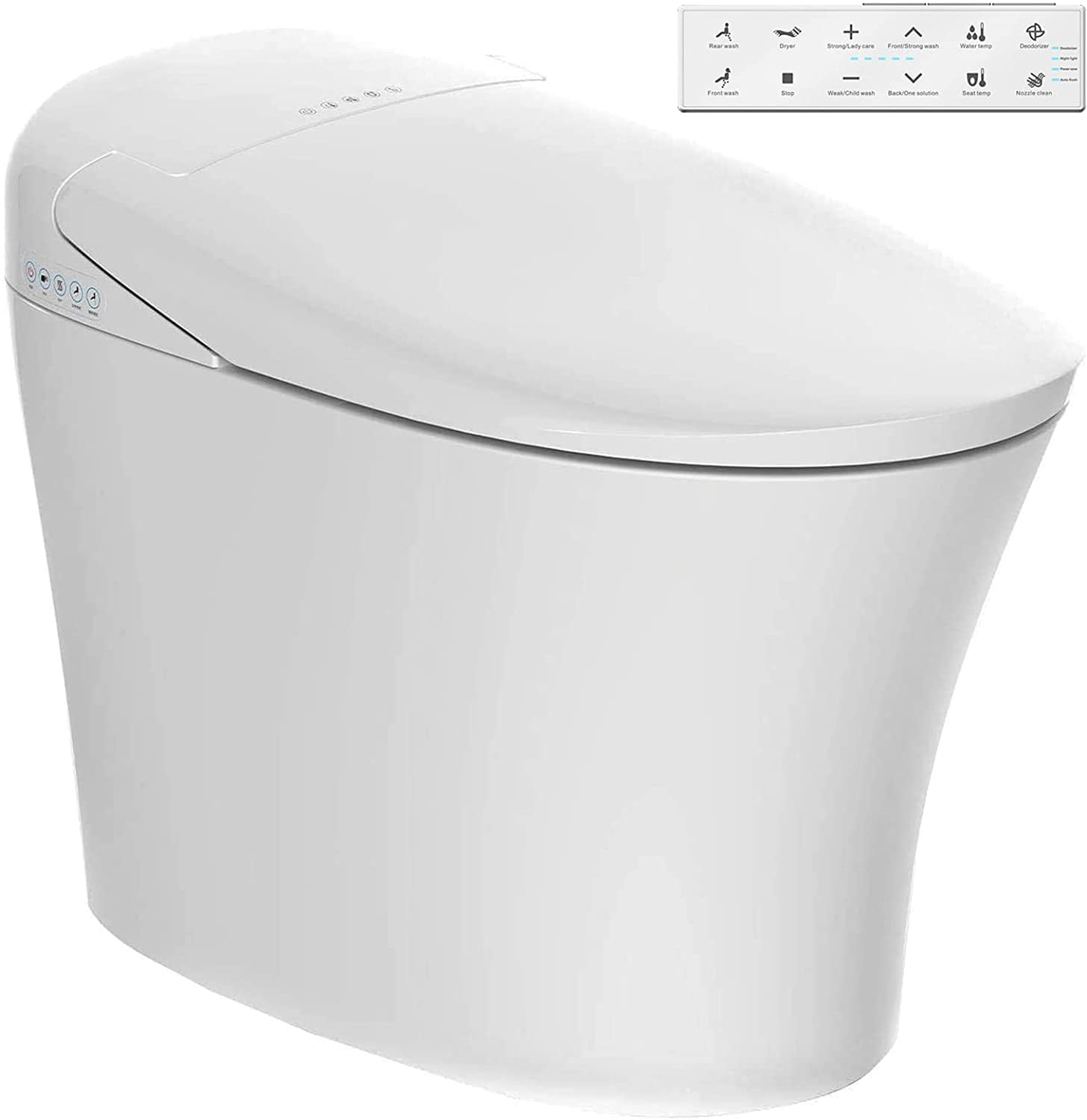 COSVALVE Electric Smart Toilet Auto Flush Heated Seat Multi Function Remote Control