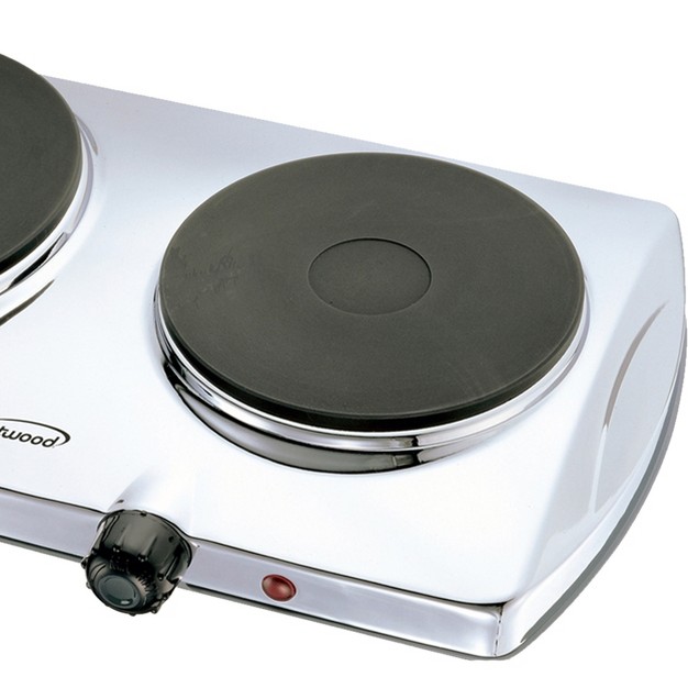 Brentwood Electric 1440w Double Hotplate Chromed