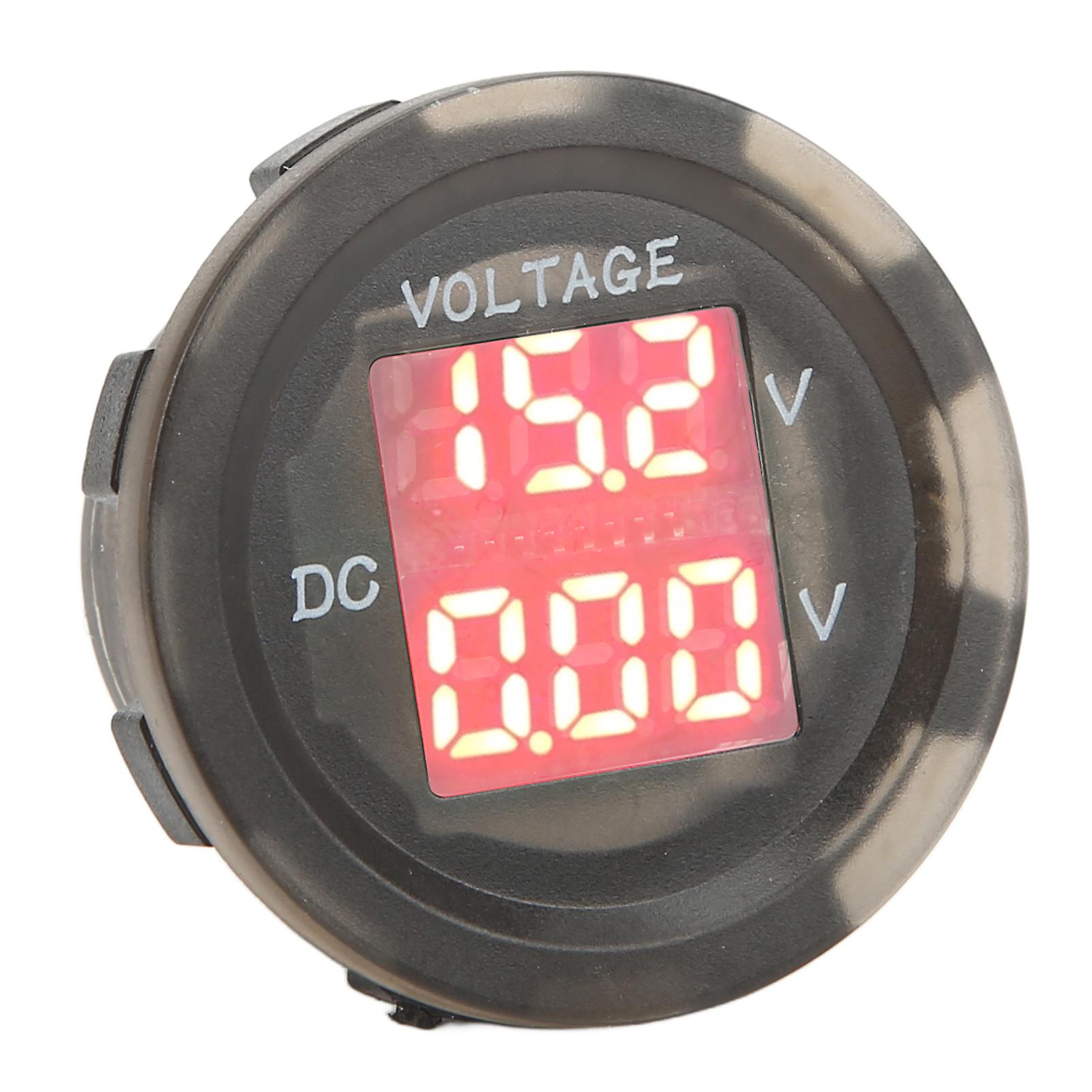 Led Car Voltmeter Digital Display 1224v Waterproof Universal Double Voltage Gauge For Vehicles