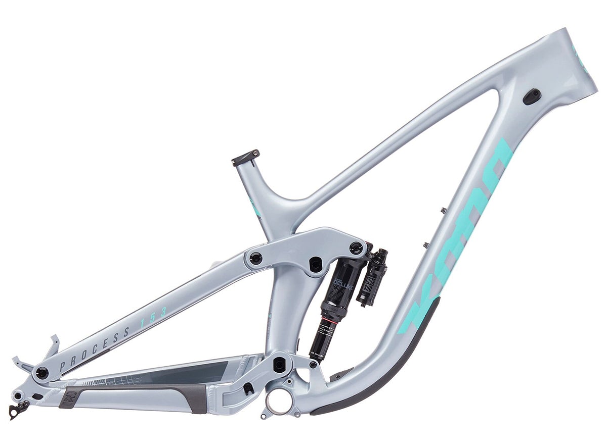 Kona Process 153 CR/DL 27.5 Full Suspension Frame - Gloss Silver-Gray - 2019