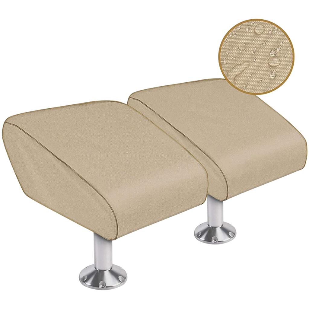 Durable Outdoor Boat Folding Seat Cover Yacht Waterproof Heavy Duty Fishing Ship Furniture ， Khaki