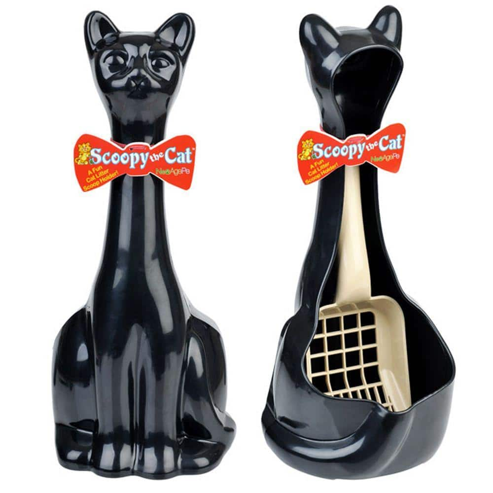 New Age Pet Scoopy Cat Litter Scoop and Holder - Black IND003B