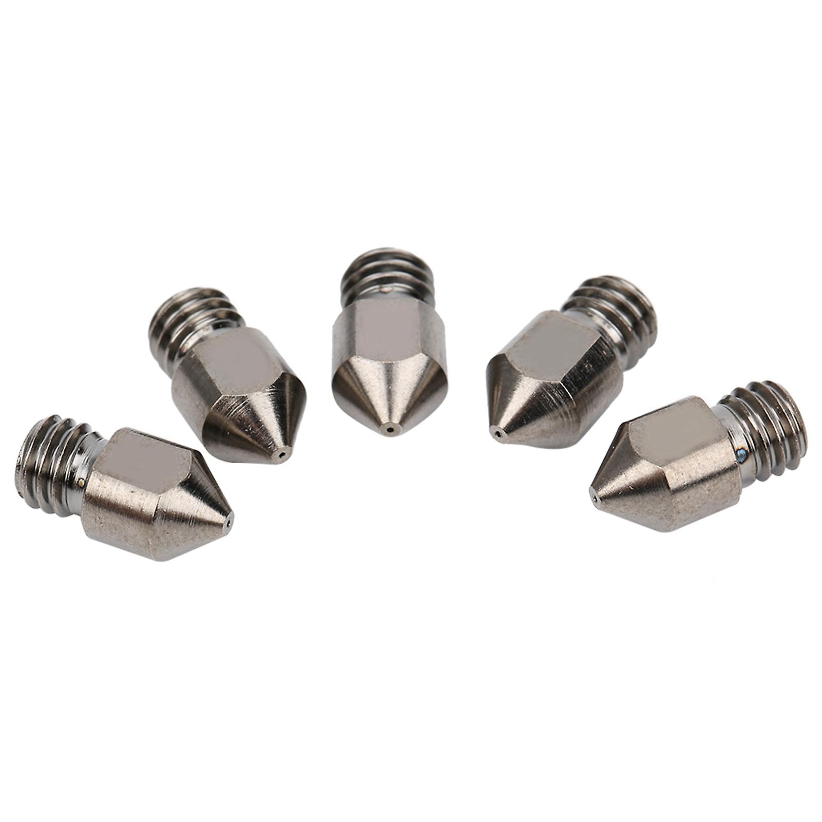 5pcs 3d Printer Nozzle Set For Mk8 1.75mm Consumables 0.21.0mm Hardened Steel Accessories0.3mm