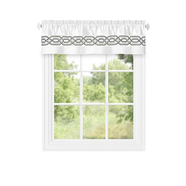 Kate Aurora Pacifico Rod Pocket Embroidered Window Valance