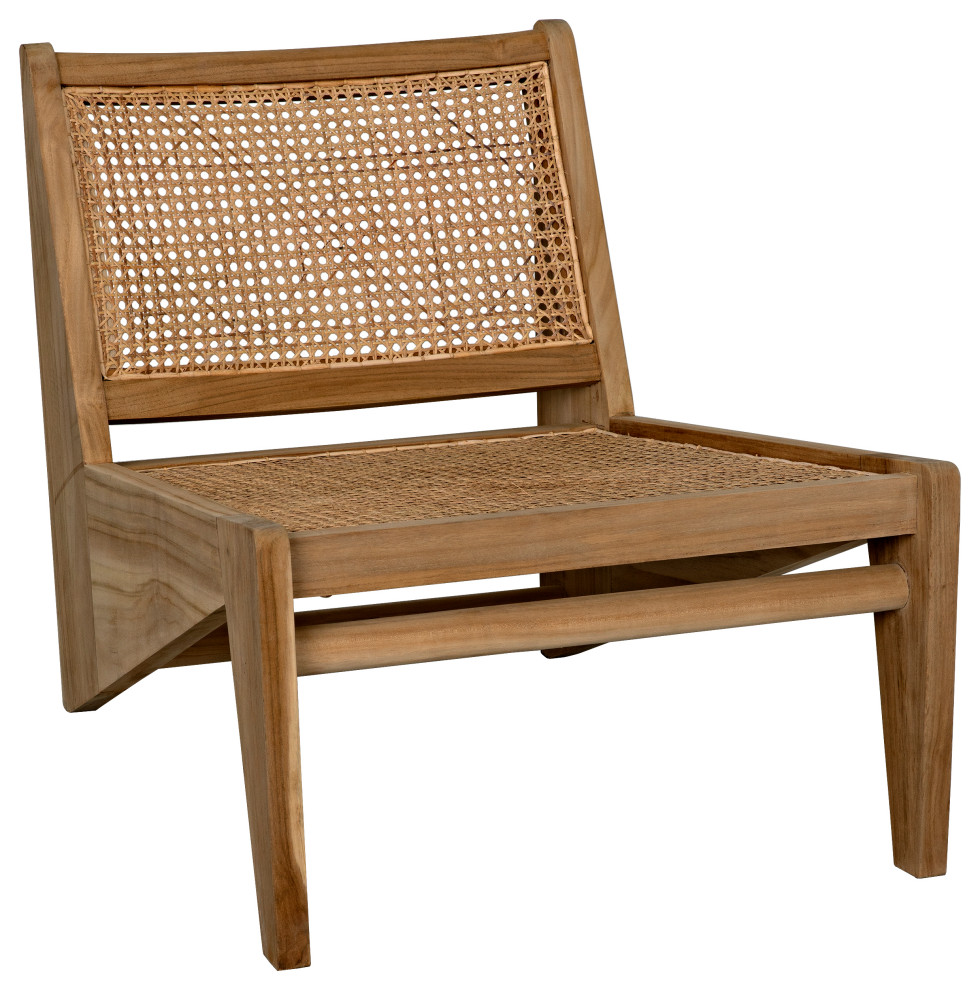 Udine Chair With Caning  Teak   Tropical   Armchairs And Accent Chairs   by Noir  Houzz