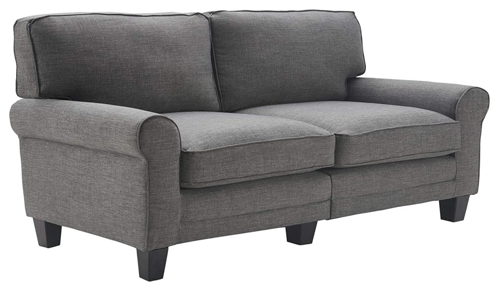 Traditional Sofa  Tapered Wood Legs With Polyester Upholstered Seat   Transitional   Sofas   by Decor Love  Houzz