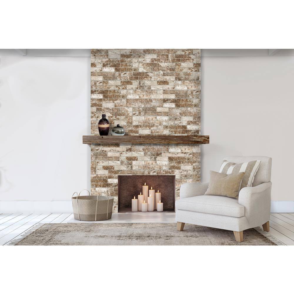 Florida Tile Home Collection White Washed Brick 6 in. x 24 in. Porcelain Floor and Wall Tile (14 sq. ft.Case) CHDECC016X24