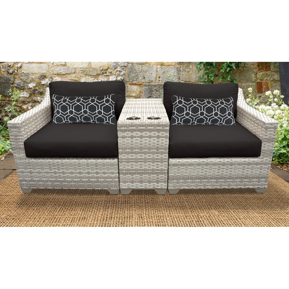 Fairmont 3 Piece Outdoor Wicker Patio Furniture Set