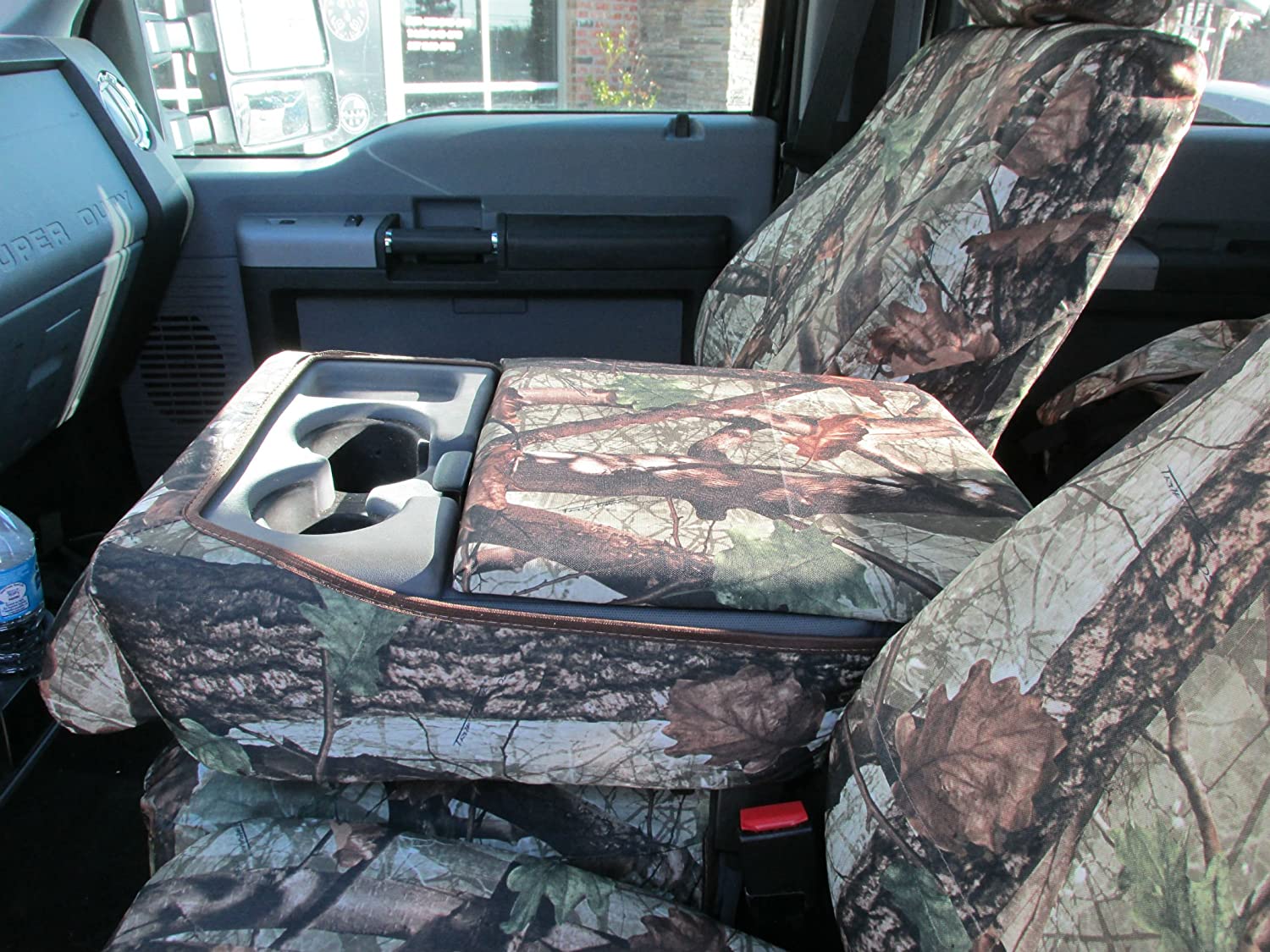 F486 2014 Ford F150 and 2015-2021 F250-F550 Front 40/20/40 Split Seat with Opening Center Console and Opening 20 Section Seat Bottom in DS1C Camouflage Endura