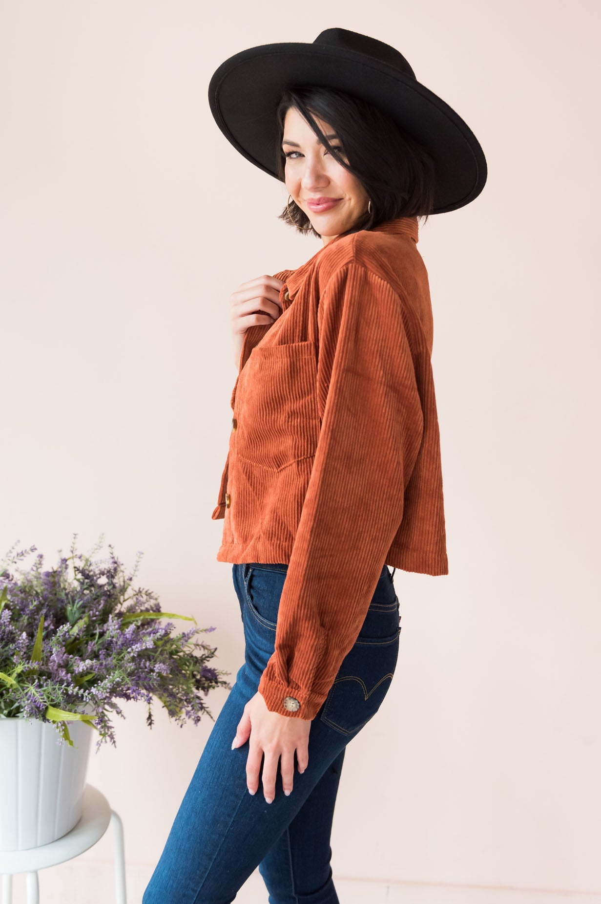 Trendy Vibes Modest Corduroy Jacket