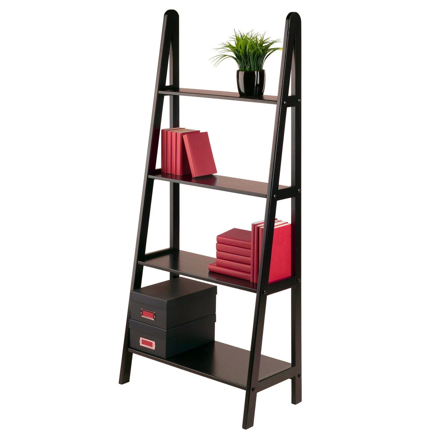 Winsome Wood Avalon 4-Tier A-Frame Shelf， Espresso Finish