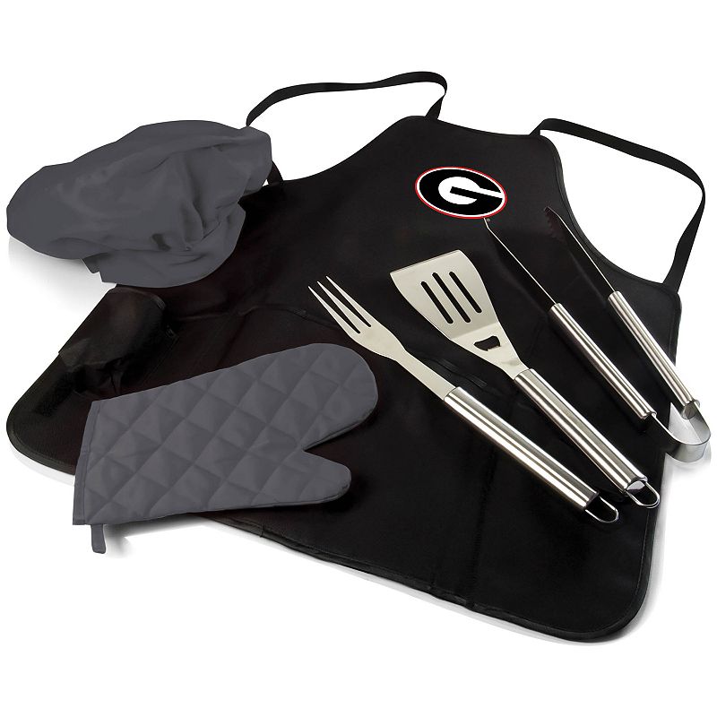 Picnic Time Georgia Bulldogs BBQ Apron Pro Grill Set