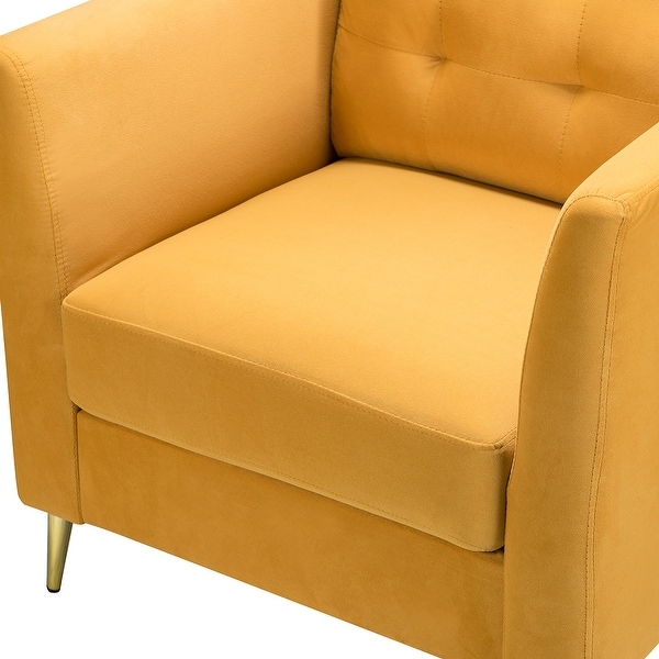 Clara Modern Upholstered Club Chair with Tufted Back by HULALA HOME