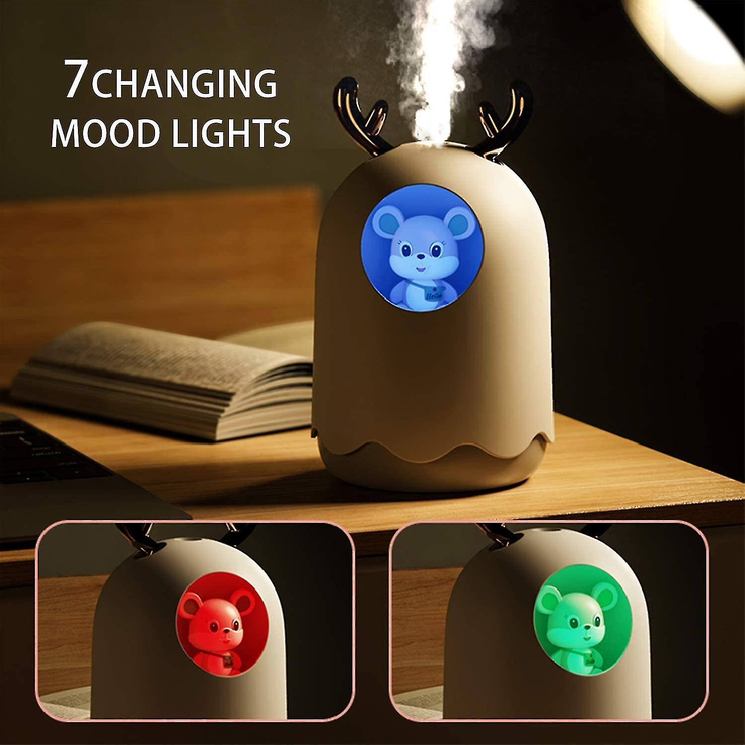 Humidifier Small Air Humidifiers Cool Mist Mini Humidifier Cute， 300ml Usb Personal Humidifer