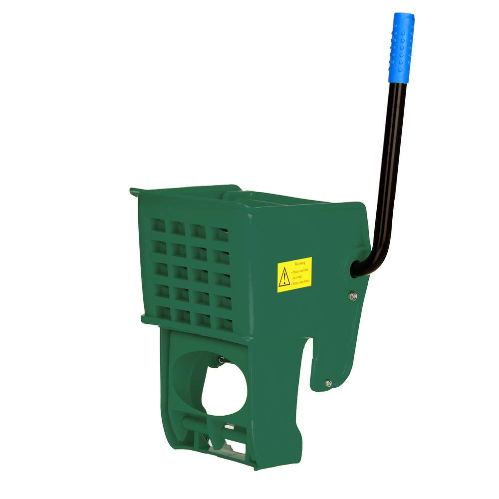 Alpine Industries 36 Qt. Mop Bucket with Side Press Wringer in Green 462-GRN