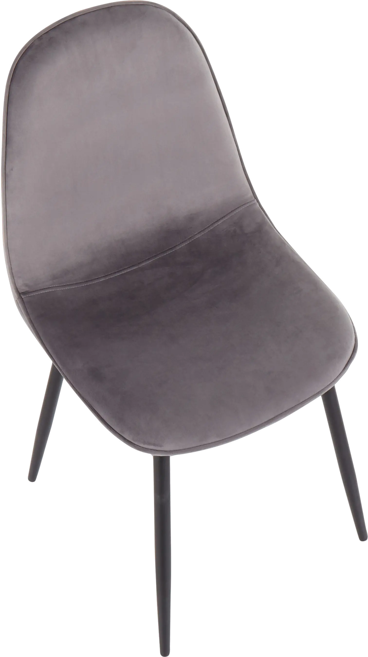 Contemporary Gray and Black Dining Room Chair (Set of 2) - Pebble